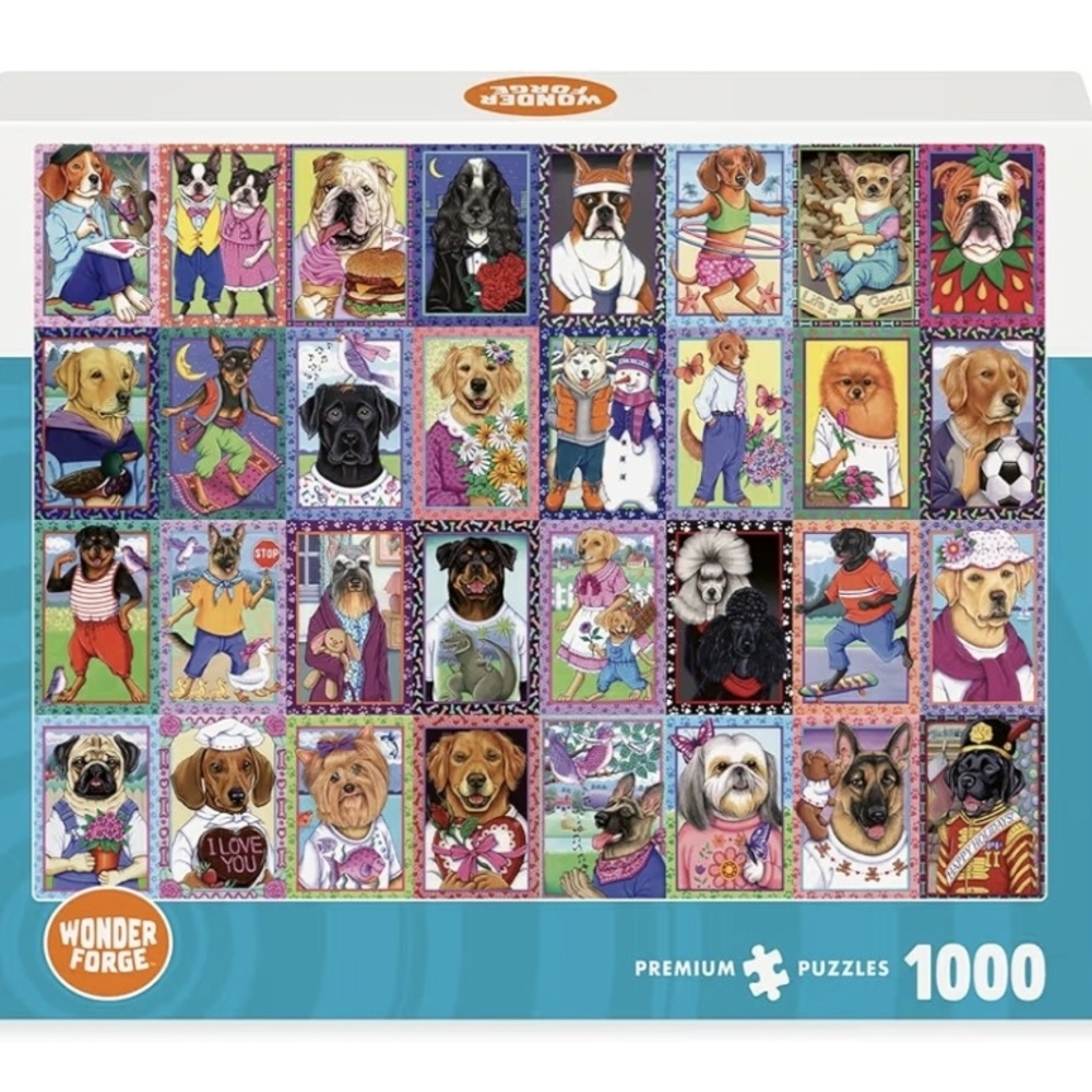 Vibrant Dog Portraits Puzzle - 1000 Pieces